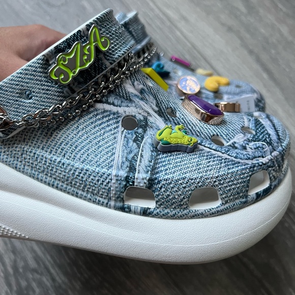 New limited edition SZA denim crush clog crocs M5/W7 - Picture 4 of 6